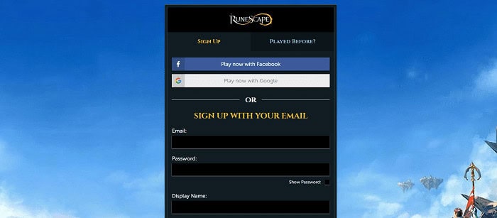 RuneScape Login