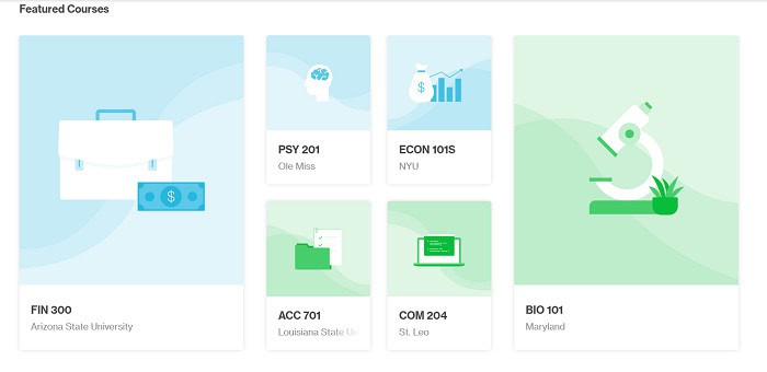 top courses offered
