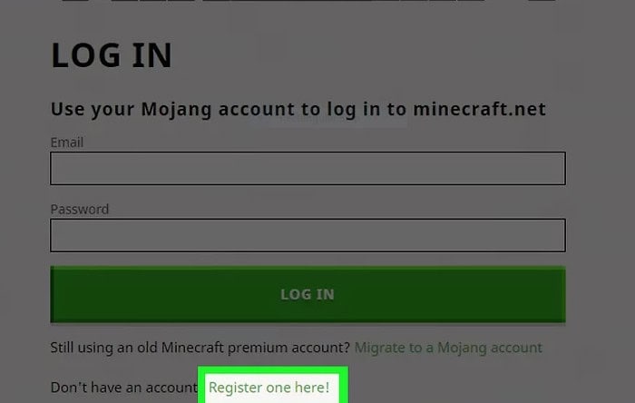 log in
