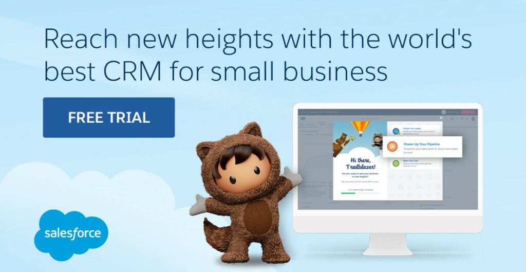 salesforce free trial image with logo