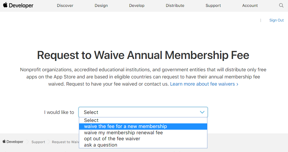 apple waiver