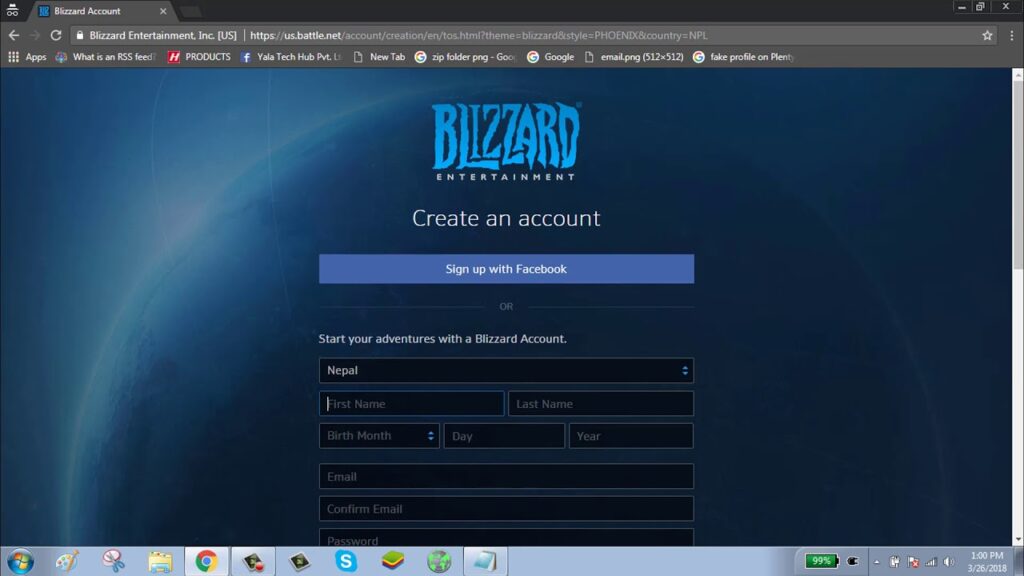 creating account for overwatch