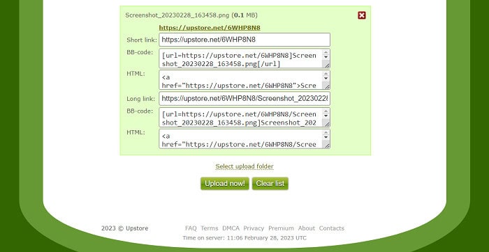 files in upstore