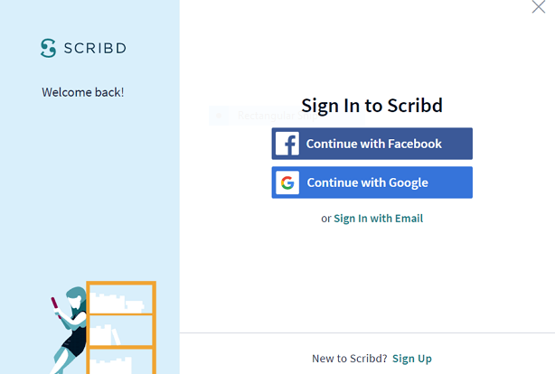 sign in to scribd