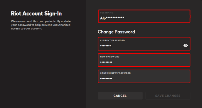 valorant password change