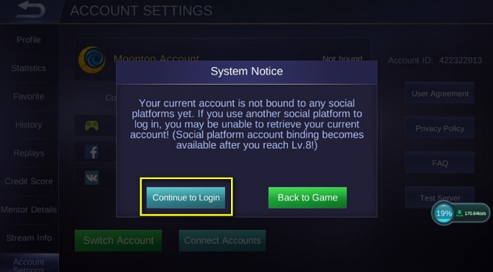 continue to login