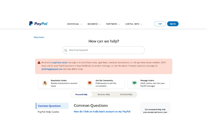 paypal home