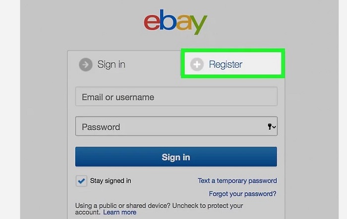 register ebay