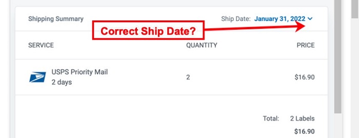 shipping date paypal