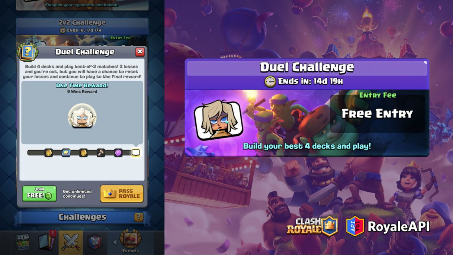 complete challenges and participate in events