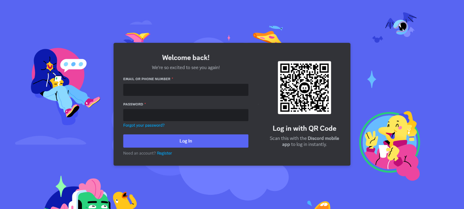 discord sign up page