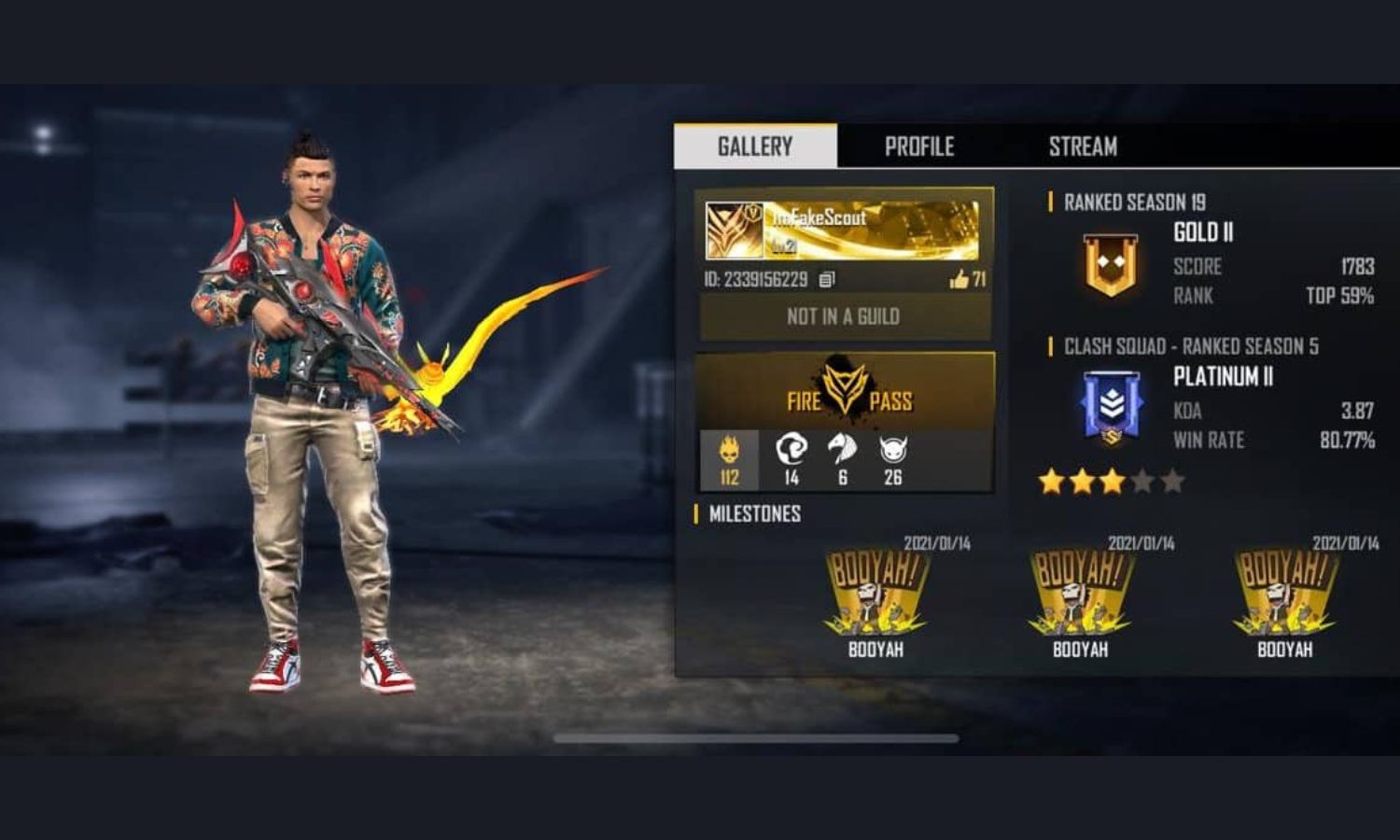 free fire character details