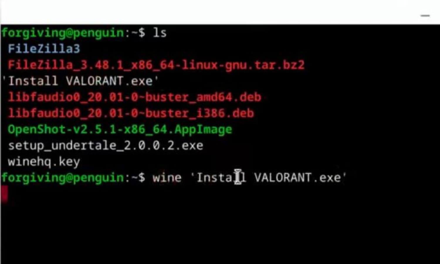 install valorant.exe