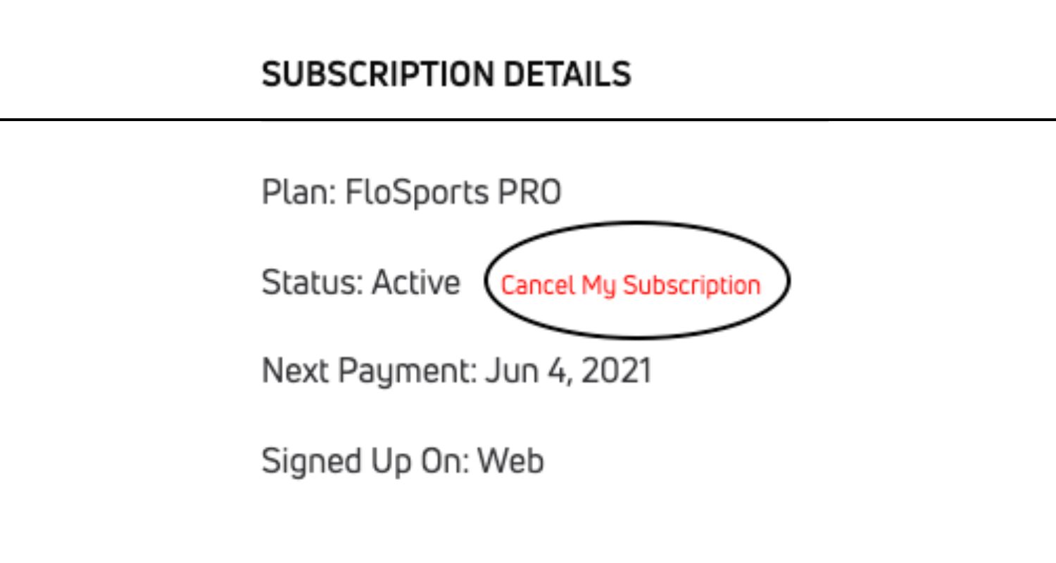 cancel flosports subscription