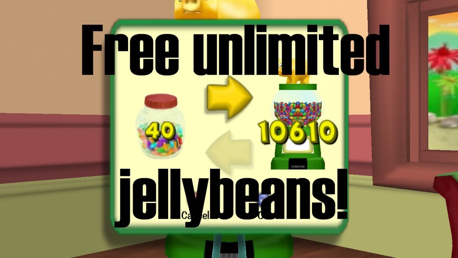 unlimited jellybeans in toontown